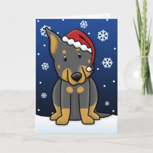 Kawaii Beauceron Christmas Card