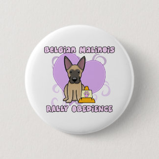 Kawaii Belgian Malinois Rally Obedience 6 Cm Round Badge