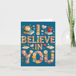 Kawaii believe in mode on science math countdown card
