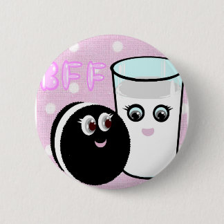 Kawaii best friends forever milk and cookie BFF 6 Cm Round Badge