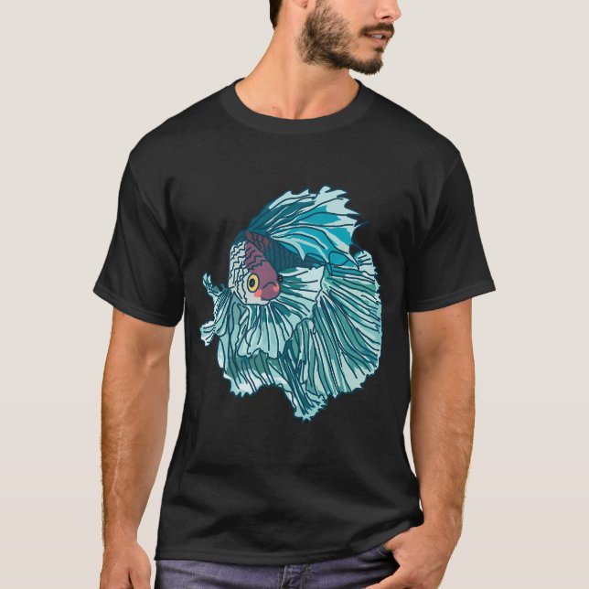 kawaii betta fish T-Shirt (Front)