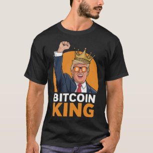 Kawaii Bitcoin King Trump Crypto Shades Bitcoin Ev T-Shirt