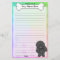 Kawaii Black Poodle Stationery