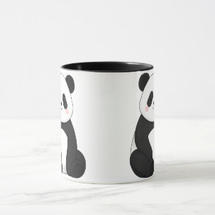 Kawaii Black & White Panda Mug