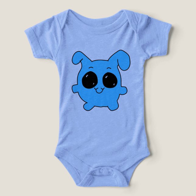 Kawaii Blue Bunny T-Shirt (Design Front)
