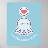 Kawaii Blue Octopus