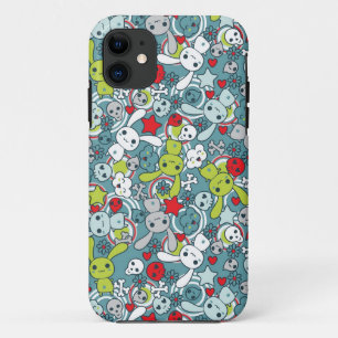 kawaii blue pattern Case-Mate iPhone case