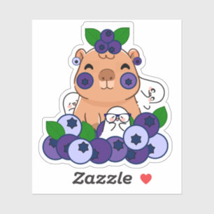 Kawaii Blueberry Capybara and Little Spirits