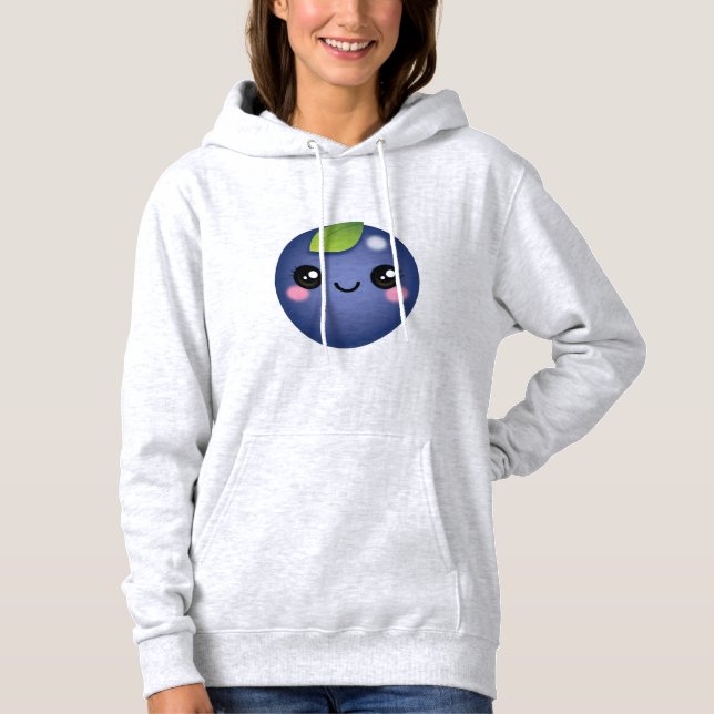Kawaii Blueberry Hoodie (Front)