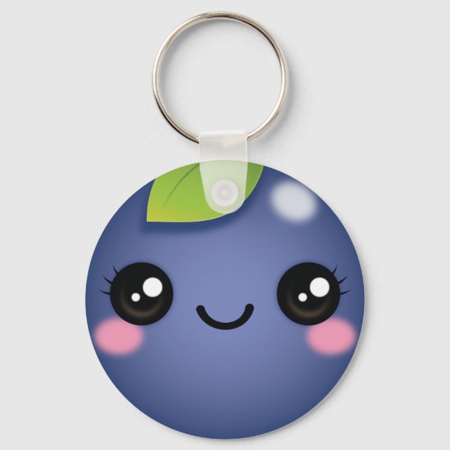 Kawaii Blueberry Keychain (Front)