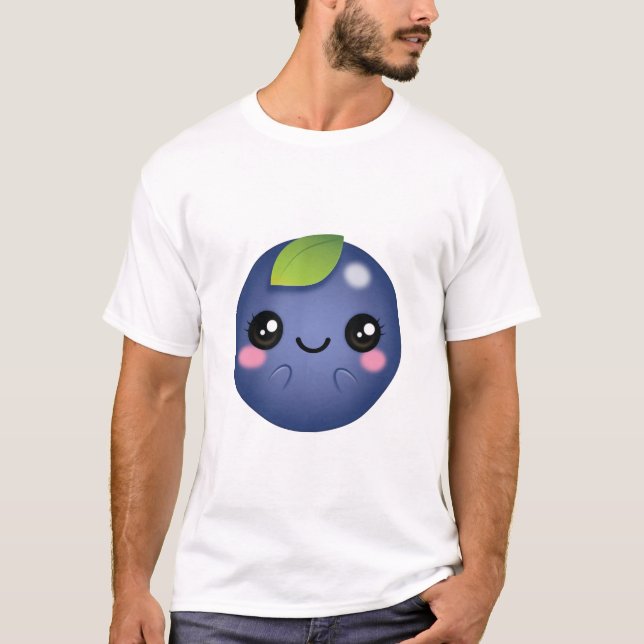 Kawaii Blueberry T-Shirt (Front)