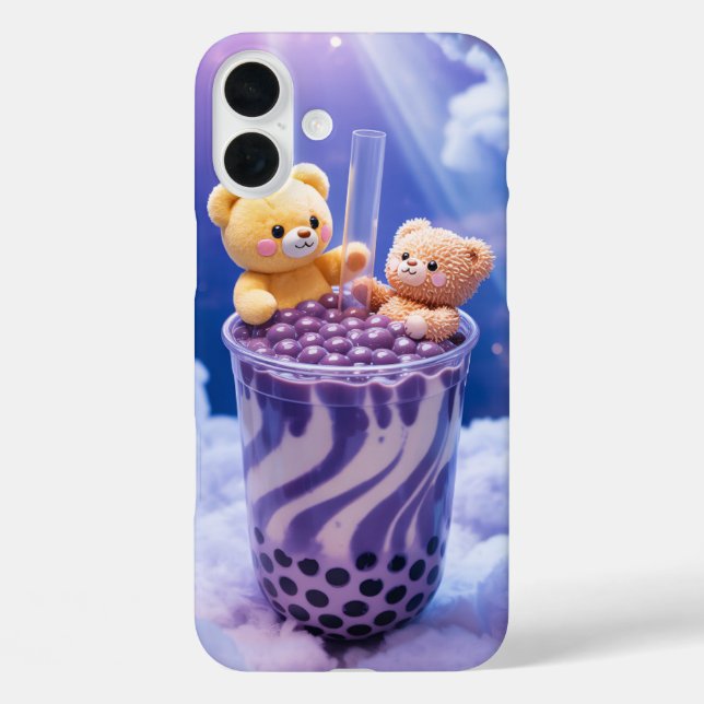 Kawaii Boba Bears in the Clouds Phone Case (Back)