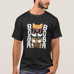 Kawaii Boba Shiba Inu Sunglasses Dog Bubble Tea Dr T-Shirt