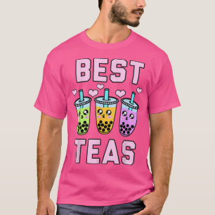 Kawaii Boba Tea Best Friends Group Of Three Bestie T-Shirt