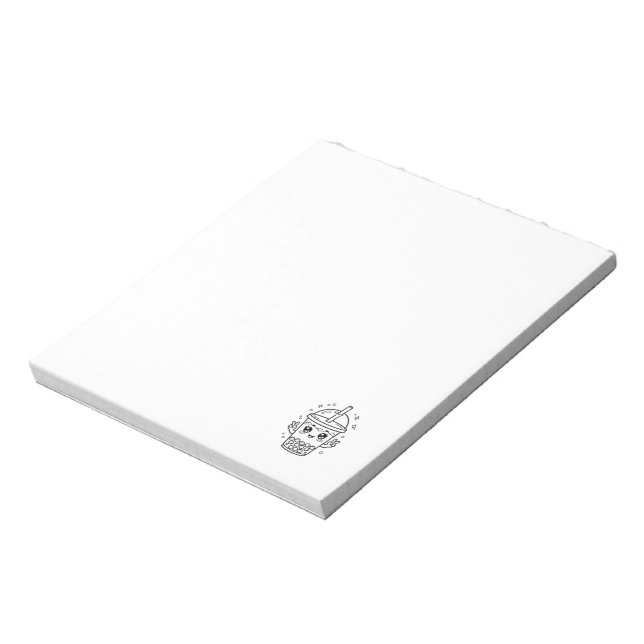 Kawaii boba tea colouring notepad (Rotated)