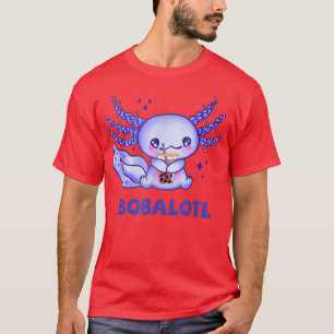 Kawaii Bobalotl Axolotl Bubble Boba Tea For Women  T-Shirt