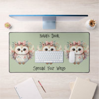 Kawaii Boho Owl Illustration Green