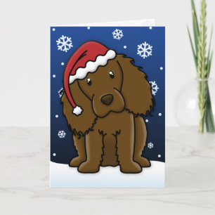 Kawaii Boykin Spaniel Christmas Card