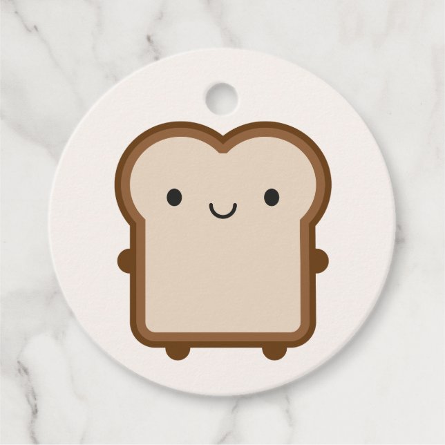 Kawaii Bread / Toast Favour Tags (Front)