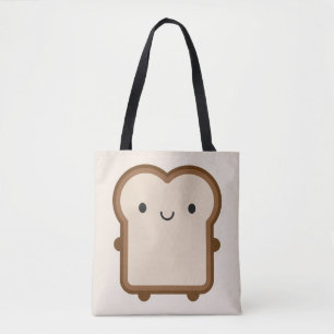 Kawaii Bread / Toast Reversible Tote Bag