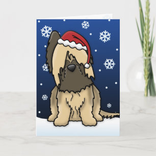 Kawaii Briard Christmas Card