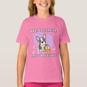 Kawaii Brindle Boston Terrier Rally Obedience T-Shirt