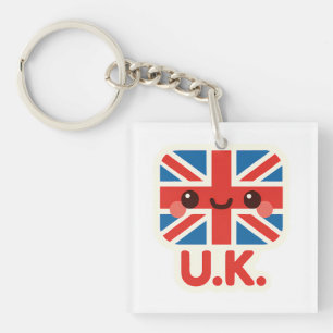 Kawaii British Flag – Cute UK Design Key Ring