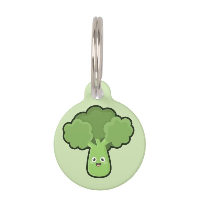 Kawaii Broccoli Pet Tag (Front)
