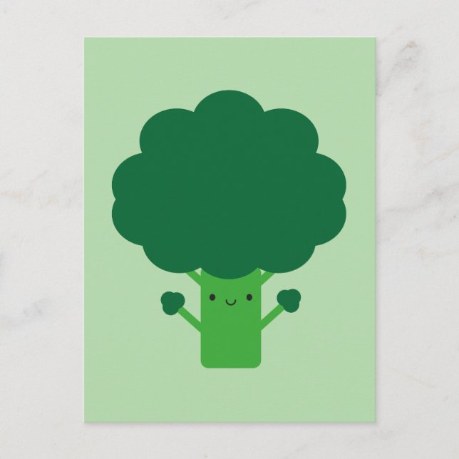 Kawaii Broccoli Postcard (Front)