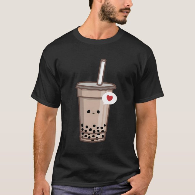 Kawaii Bubble Tea Love Boba Tea T-Shirt (Front)