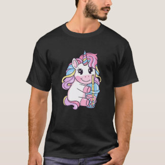Kawaii Bubble Tea | Unicorn Boba Tea For Milk Tea T-Shirt