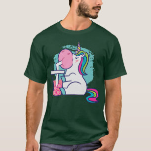 Kawaii Bubble Tea Unicorn Boba Unicorn Drinking Bu T-Shirt