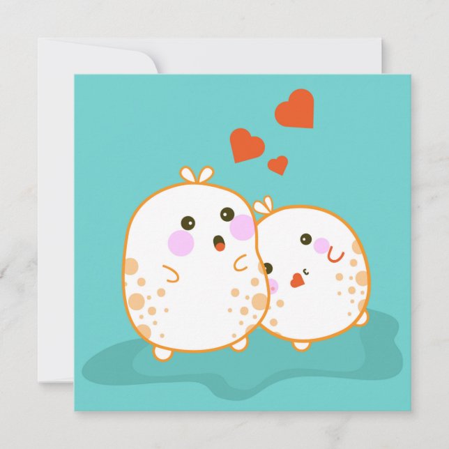 Kawaii Bunnies Holiday Card (Front)