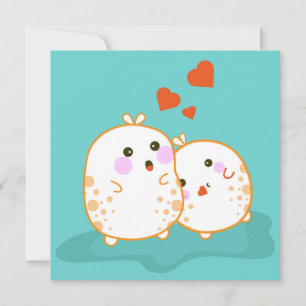 Kawaii Bunnies Holiday Card