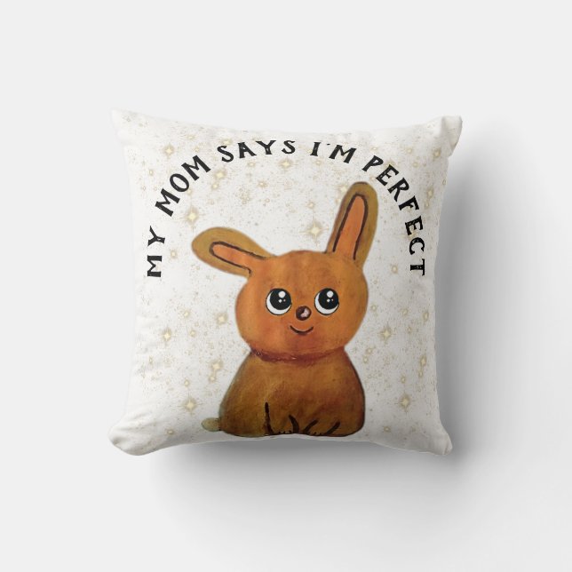 Kawaii Bunny bliss Cushion (Front)
