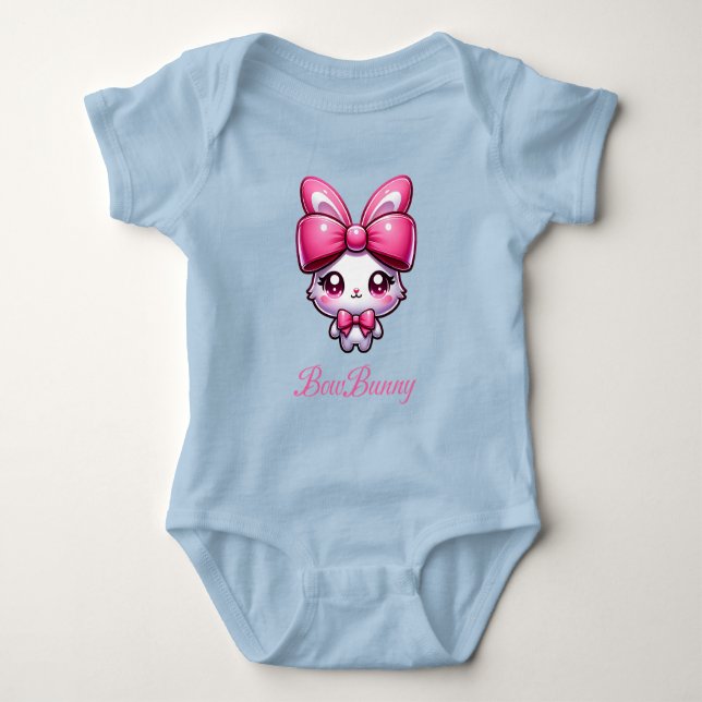 Kawaii Bunny Coquette, BowBunny Baby Bodysuit (Front)