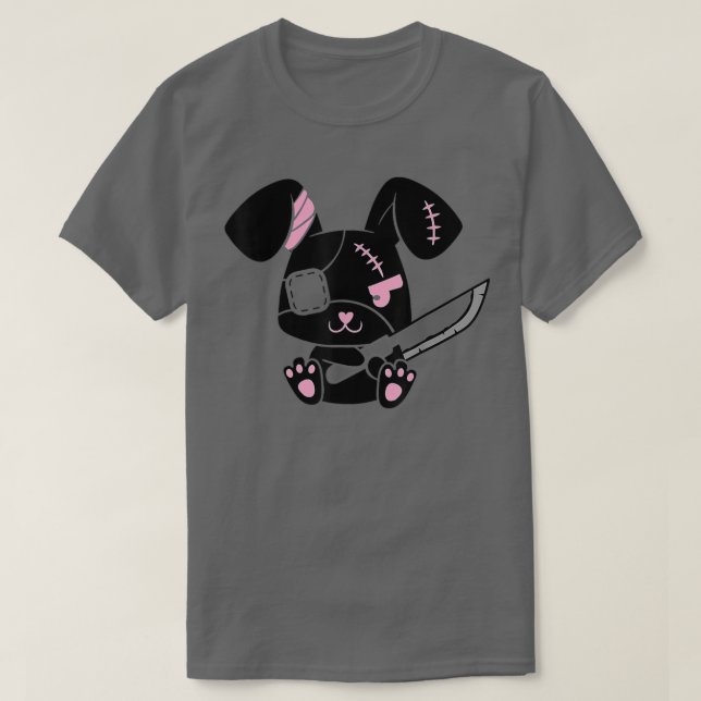 Kawaii Bunny   Menhera Pastel Goth  T-Shirt (Design Front)