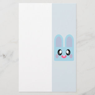KAWAII BUNNY RABBIT CUDDLY EASTER BLUE BABY SWEET STATIONERY