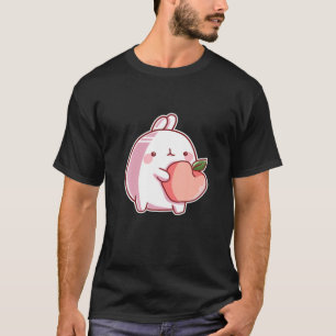 Kawaii Bunny With Peach For Anime And Manga Fans T-Shirt