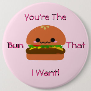 Kawaii Burger 6 Cm Round Badge
