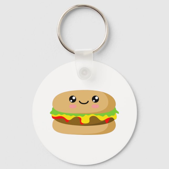 Kawaii Burger Key Ring (Front)