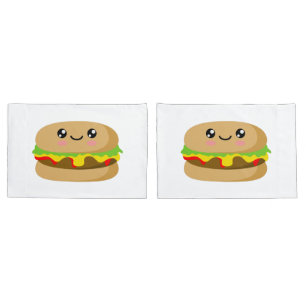 Kawaii Burger Pillowcase