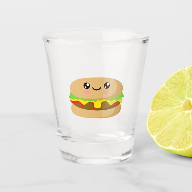 Kawaii Burger Shot Glass (Front)