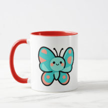 Kawaii Butterfly Coffee Mug Kitchen Office Art