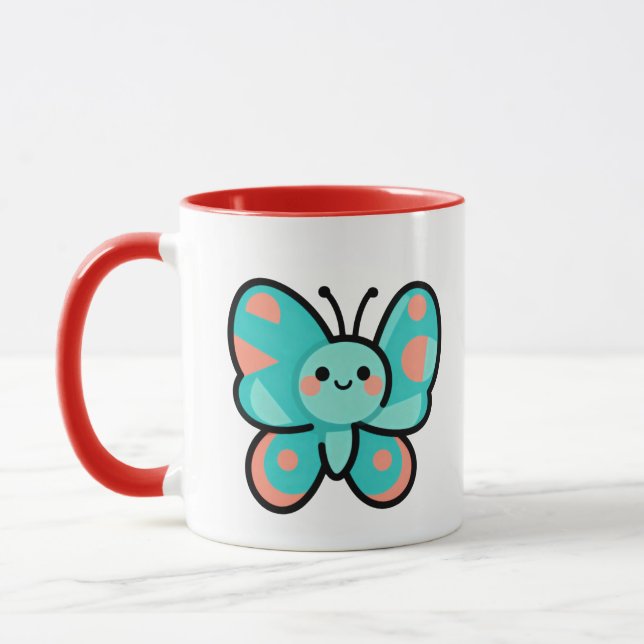 Kawaii Butterfly Coffee Mug Kitchen Office Art (Left)