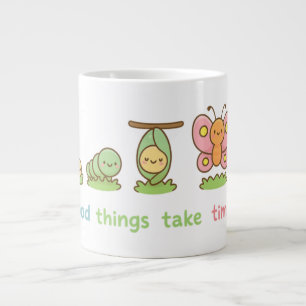 🌸 Kawaii Butterfly Transformation – Good Things T Large Coffee Mug