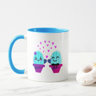 kawaii cactus love mug