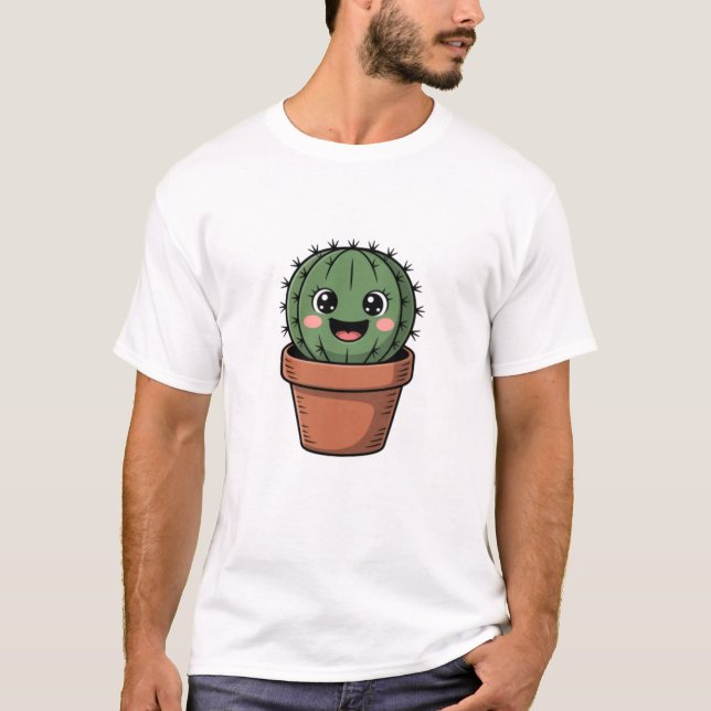 Kawaii Cactus T-Shirt (Front)