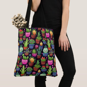 Kawaii Cactus Tote Bag