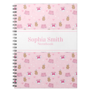 Kawaii Campus Preppy Pink Spiral Notebook